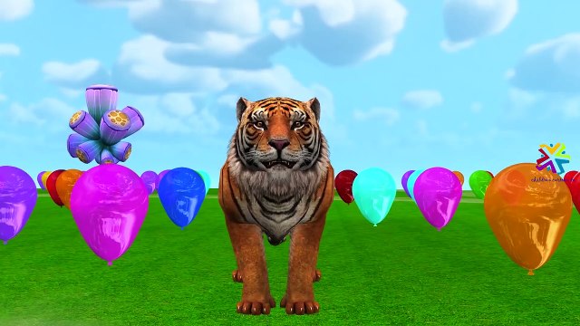 Spiderman Surprise Eggs Shooting Transport Vehicles Names For Children | Balloons Wild Ani