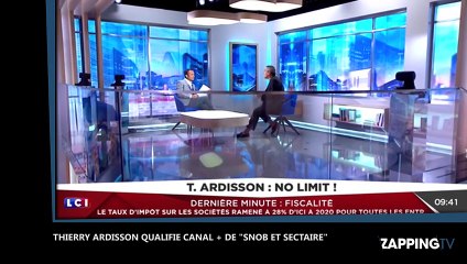 Thierry Ardisson dézingue Canal +, 'snob et sectaire' d'après lui