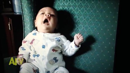 Cute babies sneezing