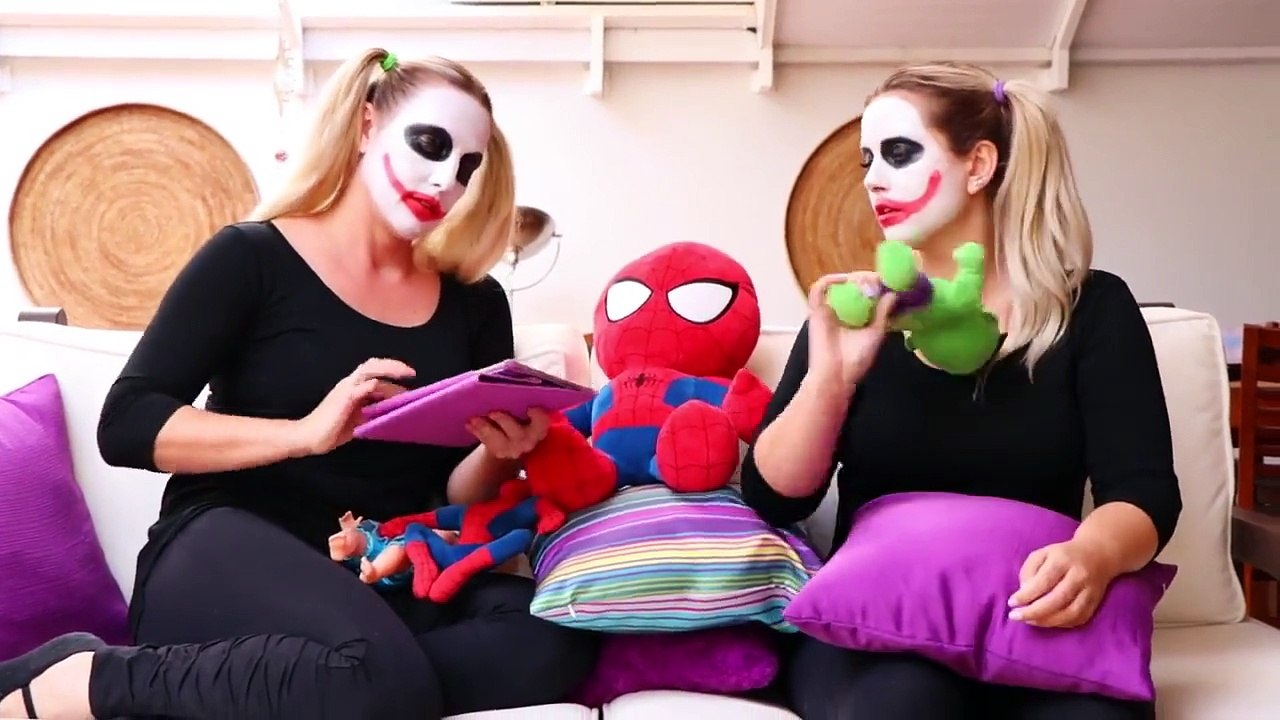 Joker Girl vs Joker Girl Twins PEPPER ON KINDER SURPRISE EGGS PRANK! - Real Life Superher