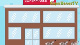 Spiderman & Frozen Elsa Doze when going Supermarket Funny Story! w_ Superman Superhero Fun IRL-9N3W3MS