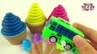 Learn Colours with Play Doh Cupcakes Surprise | Pretend Ice Cream Cups Play Foam Surprise