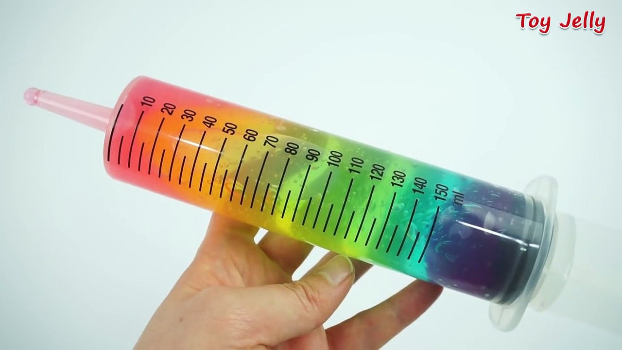 Learn Colors DIY How To Make Slime Clay Jelly Monster Giant Syringe Toy Play Doh Surprise