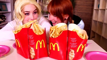 Spiderman & Frozen Elsa McDONALDS CHALLENGE! w_ Joker Anna Baby Elsa Superman Catwoman Superhero Fun-7ezt8O