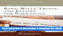 eBook Free Basic Wills Trusts   Estates for Paralegals, Sixth Edition (Aspen College) Free Online