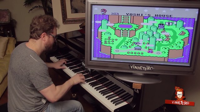 Super Mario World joué au piano avec les effets sonores !