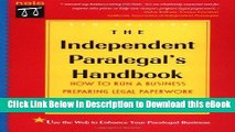 eBook Free The Independent Paralegal s Handbook: Everything You Need to Run a Business Preparing
