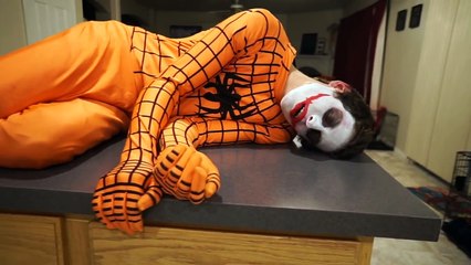 Orange Spiderman vs Twin Joker vs Bad Scary Clown   In Real Life Superhero Movie-g4I8h2f