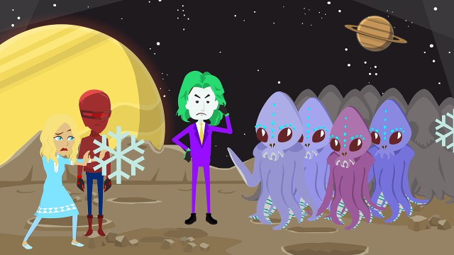 Zombie Spiderman Hulk Vs Joker!! Scream Cartoon Nerf Gun Wars| Frozen Elsa Dinosaurs Short