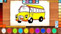 Cuento De Hadas Para Colorear. Los dibujos animados de Coches. Un juego para los Niños. Coloring Funny transport