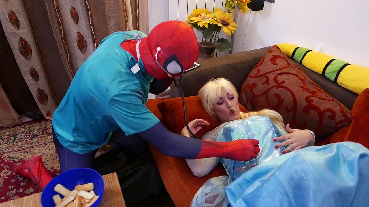 Spider-Man vs Pregnant Frozen Elsa vs Babies & Doctor Maleficent ! Fun Superheroes Movie I