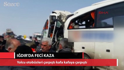 Iğdır'da yolcu otobüsü çarpıştı