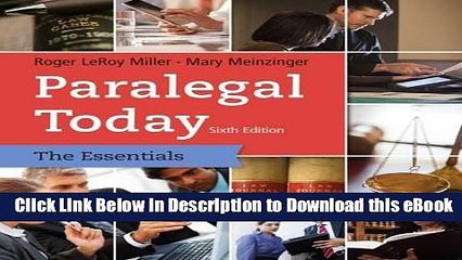 PDF [FREE] Download Paralegal Today: The Essentials Free Audiobook