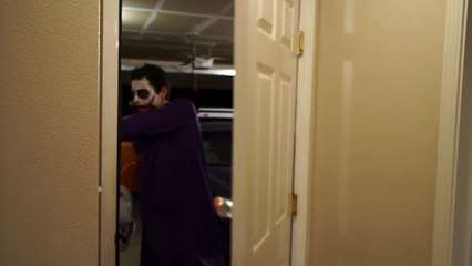 Joker Vs Scream & Giant Teddy Bear & Zombie In Real Life Halloween Fun!-CVLJb