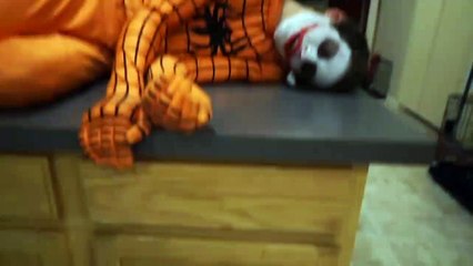Orange Spiderman vs Twin Joker vs Bad Scary Clown   In Real Life Superhero Movie-g4I8h2f3