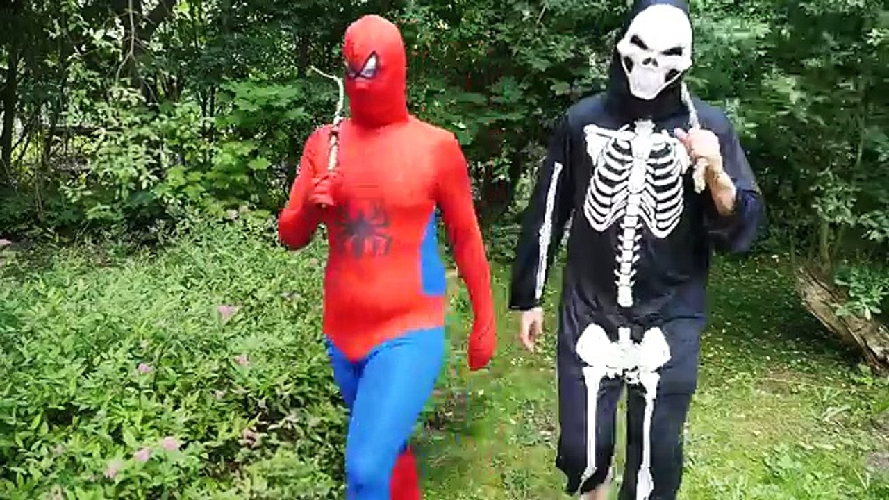 Spiderman Avenger SAW Skeleton! Superheroes Fun Spiderman Venom Joker Superheroes Action M