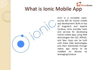 Ionic Mobile App Development