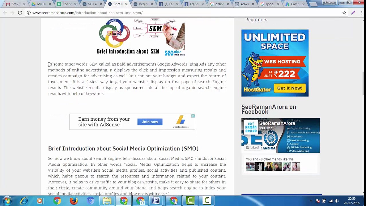 Brief Introduction about SEO, SEM, SMO and SMM - Become SEO Hero