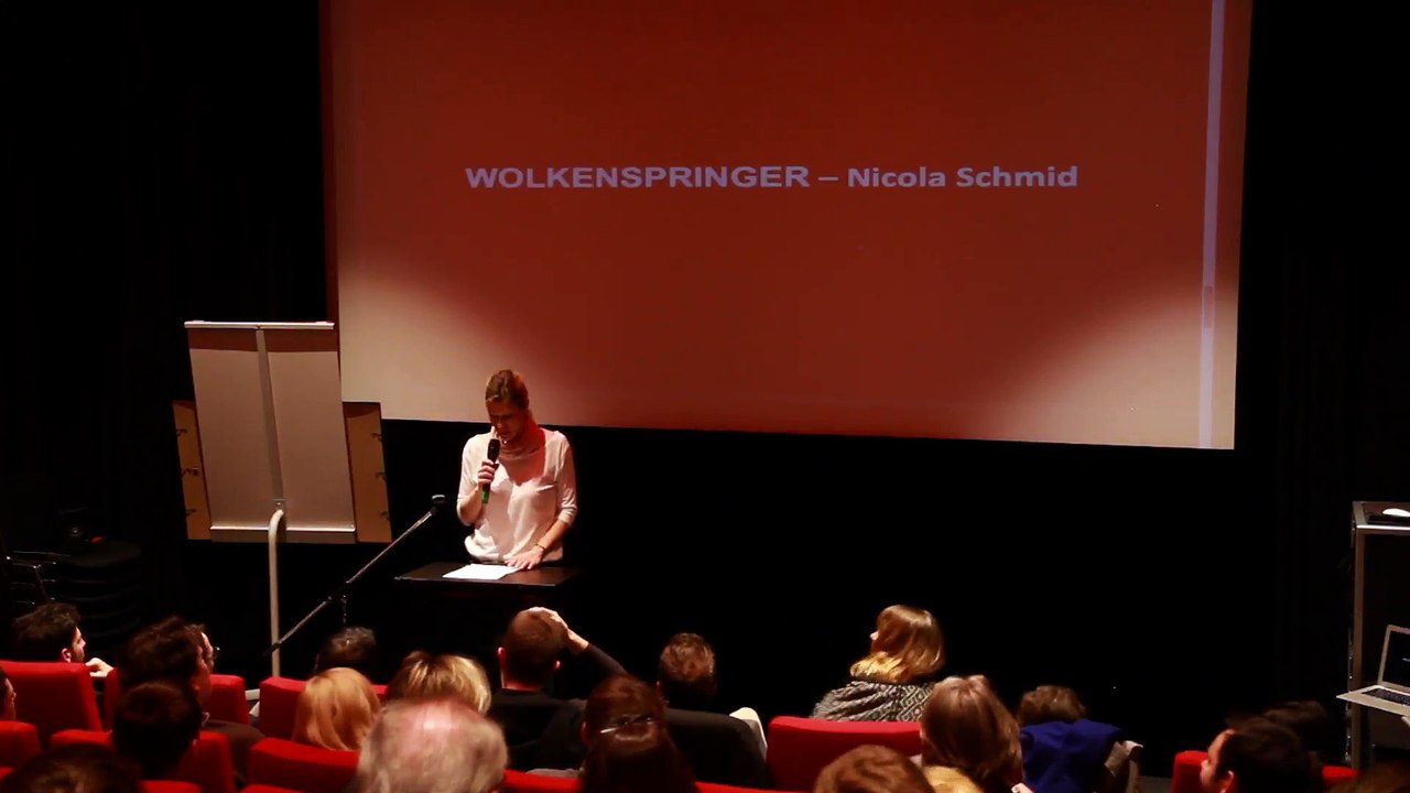 Nicola's Pitching-Session mit dem Projekt 'Wolkenspringer'