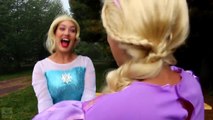 Frozen Elsa, Anna & Rapzunel Become SUPERHEROES! w  Spiderman Spidergirl Superman TOYS Sup