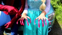 Spiderman & Frozen Elsa vs Poison Ivy! w_ Pink Spidergirl, Joker, Ariel Mermaid & Superman  -)-Yai