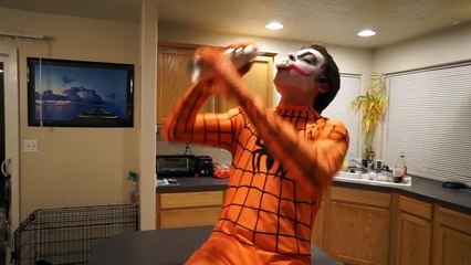 Orange Spiderman vs Twin Joker vs Bad Scary Clown   In Real Life Superhero Movie-g4I8h2