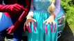 Spiderman & Frozen Elsa vs Poison Ivy! w_ Pink Spidergirl, Joker, Ariel Mermaid & Superman  -)-Ya