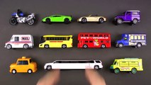 Learning Street Vehicles for Kids #2 - Hot Wheels, Matchbox, Tomica Cars and Trucks トミカ, Tayo 타요-R21W