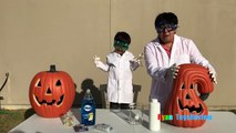 OOZING PUMPKIN Halloween Fun and Easy Science Experiments For Kids to do at Home Elephant Toothp