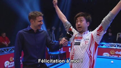 Un joueur de billard japonais en interview