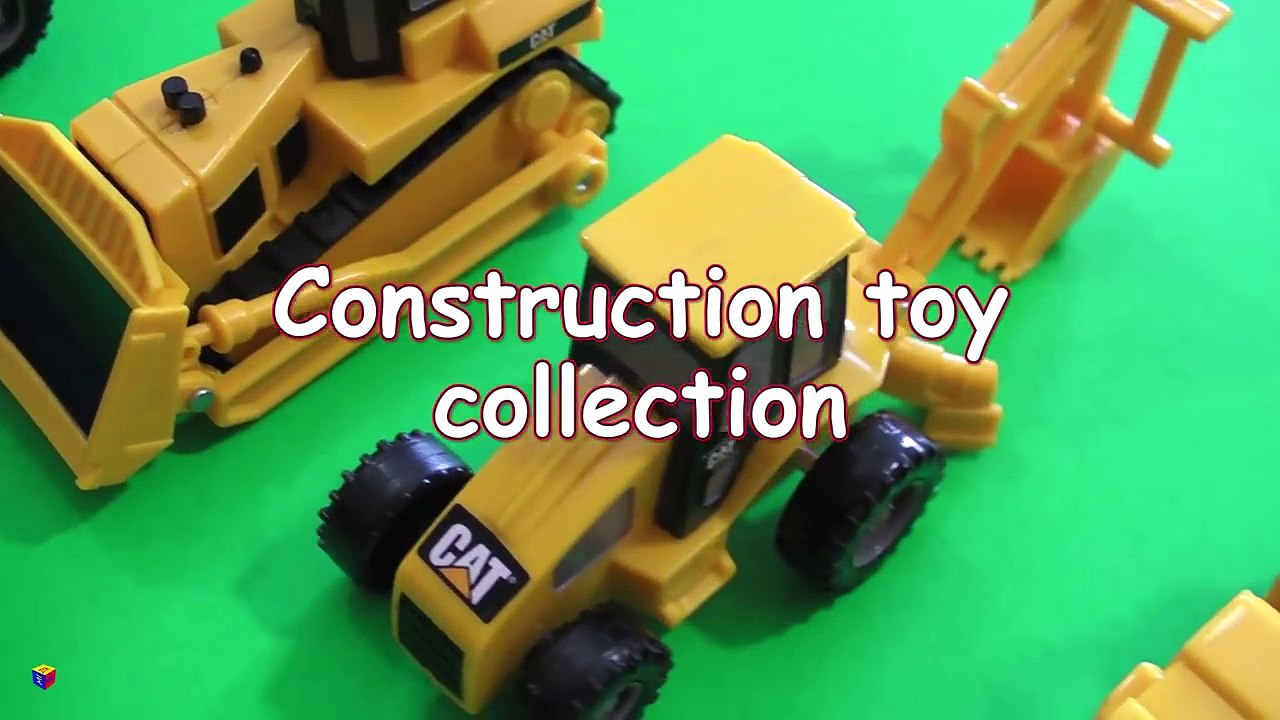 Trucks for children kids. Toy construction trucks. Sensory activity for toddlers - rainbow rice.-AM