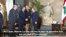 Liban: Marine Le Pen rencontre son premier chef d'Etat étranger