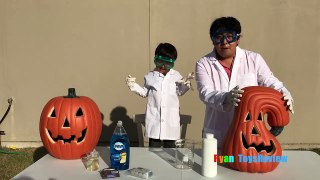 OOZING PUMPKIN Halloween Fun and Easy Science Experiments For Kids to do at Home Elephant To