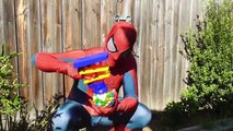 Spiderman and Spidergirl Bubble Gum Poo Prank Fun - Superhero Movie In Real Life!-EL