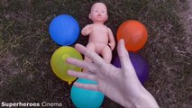 Learn Colours Finger Family Song For Baby - Wet Balloons Nursery Rhymes Kids with Real Baby videos-nuBSirdYd