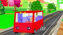 Wheels On The Bus Go Round And Round | Nursery Rhymes for Children | HooplaKidz
