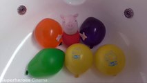 Peppa Pig Face Wet Balloons Colors - TOP Learn Colours Balloon Finger Family Nursery Collection-Anx