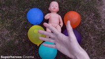 Learn Colours Finger Family Song For Baby - Wet Balloons Nursery Rhymes Kids with Real Baby videos-nuBSirdY