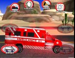Los coches y Camiones de dibujos animados para los Niños. La ambulancia. Camión De Bomberos. Coche De Policía Dr. Panda Firefighte