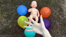 Learn Colours Finger Family Song For Baby - Wet Balloons Nursery Rhymes Kids with Real Baby videos-nuBSird