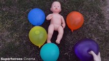 Learn Colours Finger Family Song For Baby - Wet Balloons Nursery Rhymes Kids with Real Baby videos-nuBSirdYd
