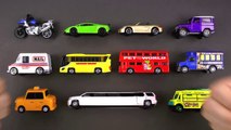 Learning Street Vehicles for Kids #2 - Hot Wheels, Matchbox, Tomica Cars and Trucks トミカ, Tayo 타요-R21WVD