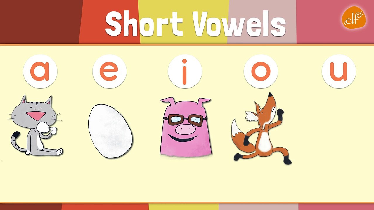 Short Vowels Chant for Kindergarten - Three Letter and Four Letter Words - ELF Kids Videos-qOTB