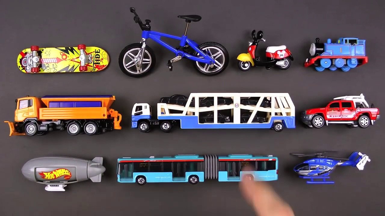 Learning Street Vehicles for Kids #3 - Hot Wheels, Matchbox, Tomica トミカ Cars and Trucks, Siku-Ap8uzQ