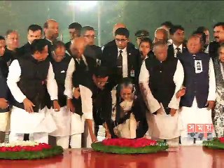 জাতির পক্ষে ভাষা শহীদদের প্রতি রাষ্ট্রপতি ও প্রধানমন্ত্রীর শ্রদ্ধা