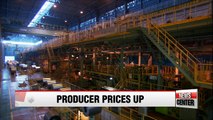 Korea's monthly producer prices went up 1.3% in January