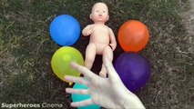 Learn Colours Finger Family Song For Baby - Wet Balloons Nursery Rhymes Kids with Real Baby videos-nu
