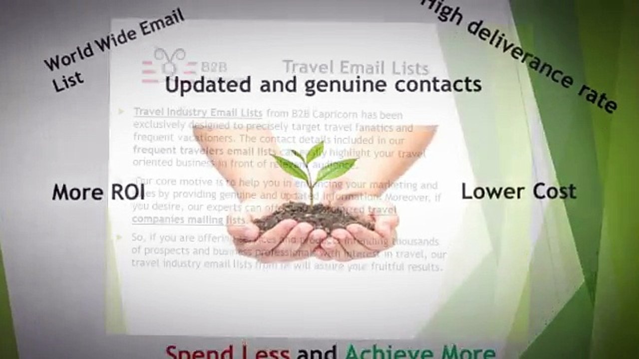 Travel Email List - Travel Companies List - B2B Capricorn