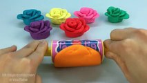 Aprender los Colores con Play Doh Rosas con Pato Peces Moldes Creativas y Divertidas para los Niños