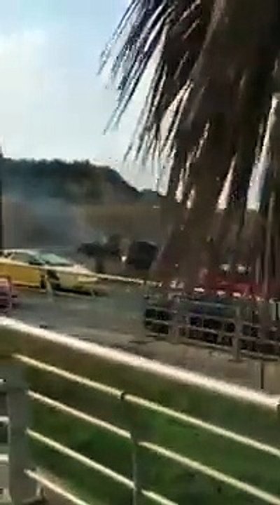 Un accident dans une Porsche 911